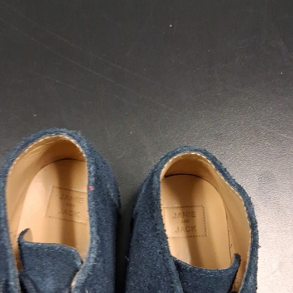 Janie and Jack Kids Suede Chukka Boots in Tan and Navy - Picture 11 of 12